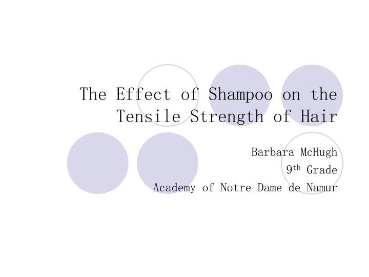PPT - The Effect of Shampoo on the Tensile Strength of Hair PowerPoint  Presentation - ID:3525658