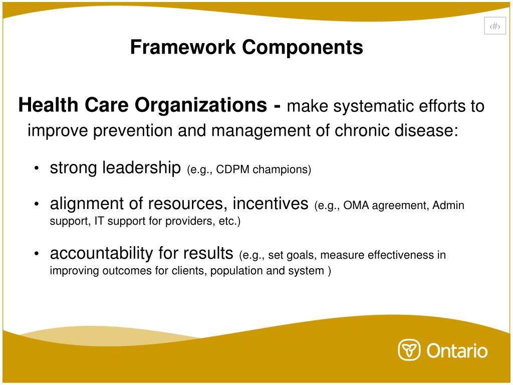 PPT - Ontario’s Chronic Disease Prevention and Management Framework ...
