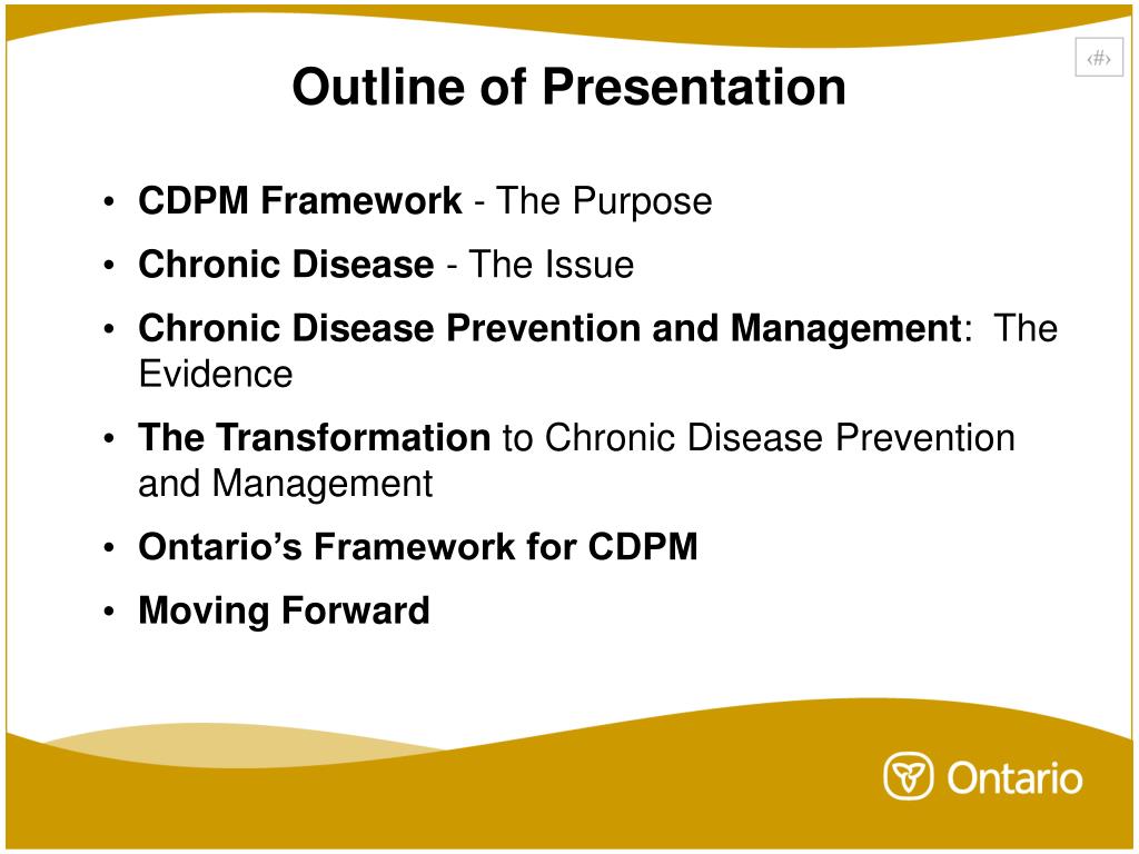PPT - Ontario’s Chronic Disease Prevention and Management Framework ...
