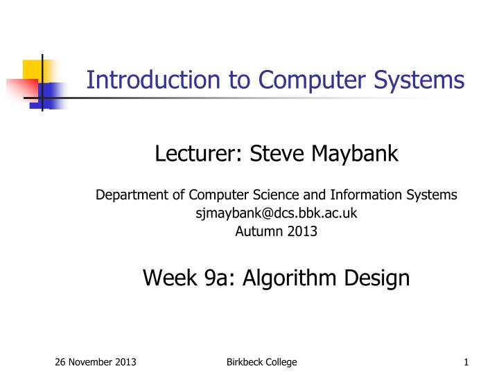 PPT - Introduction to Computer Systems PowerPoint Presentation, free ...