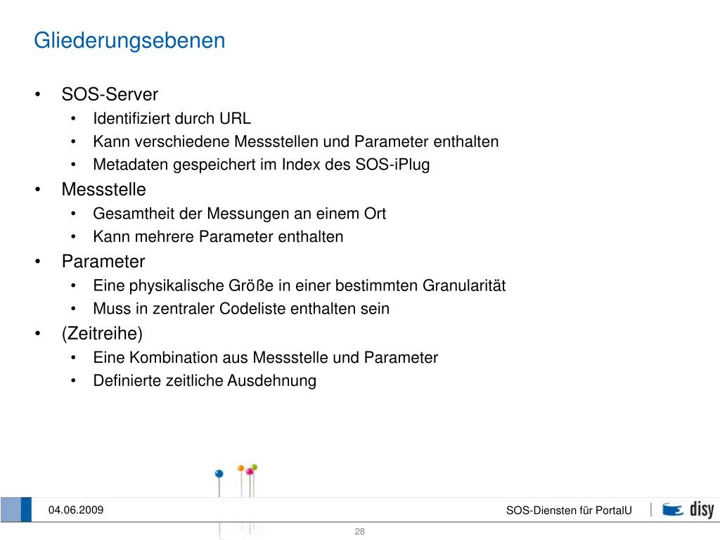 PPT - Einführung von SOS-Diensten für den Austausch und die Darstellung ...