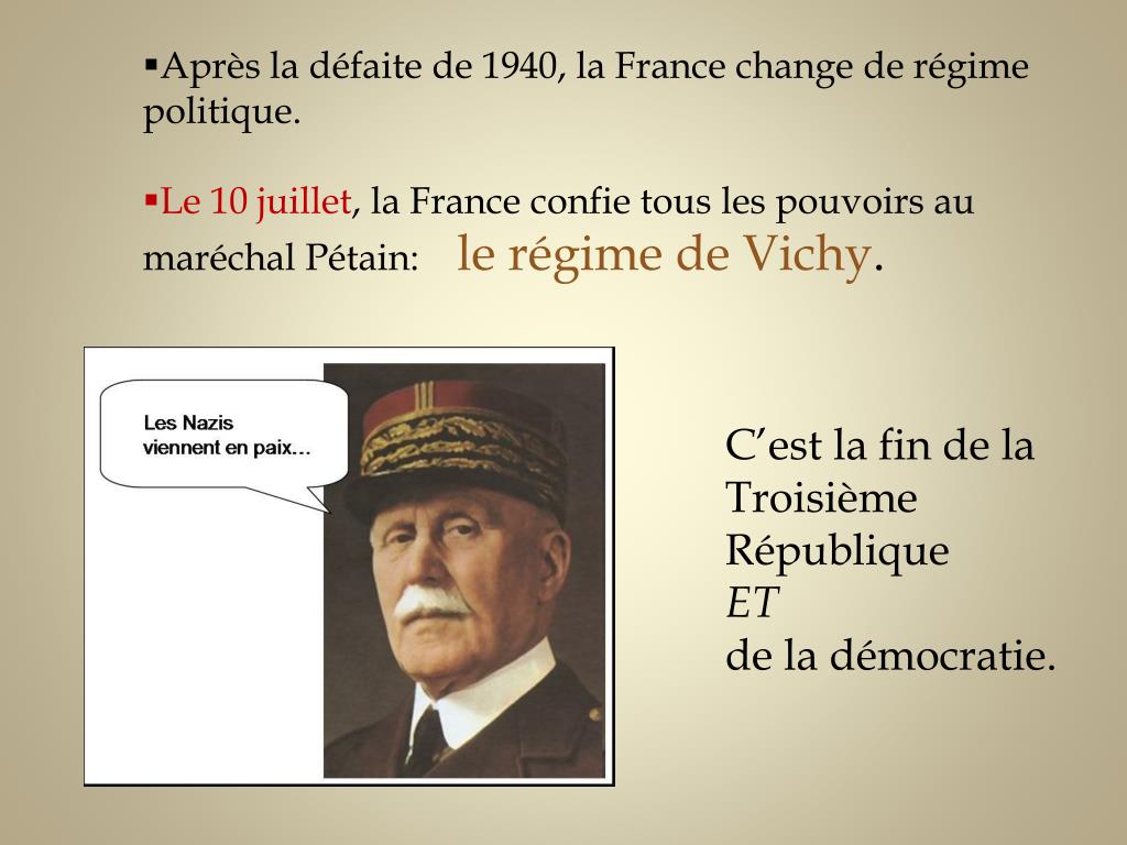 PPT - L’histoire courte de la France pendant la Seconde (Deuxième