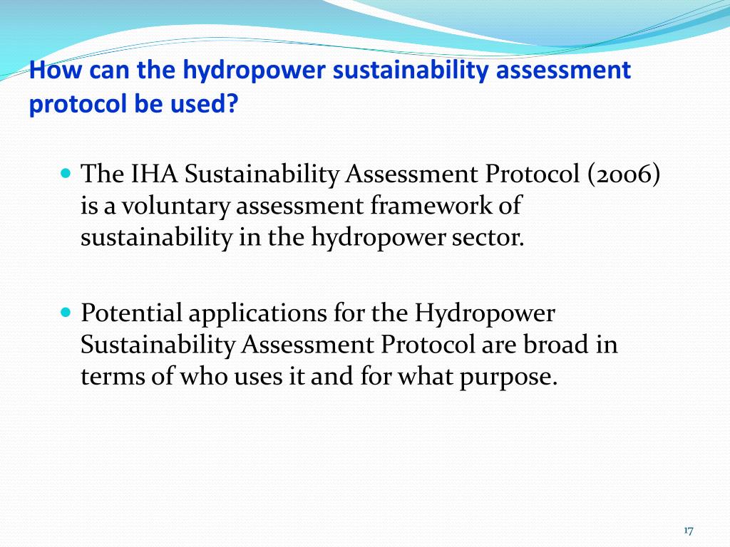 PPT - Hydropower Sustainability Assessment Forum Consultation Session ...