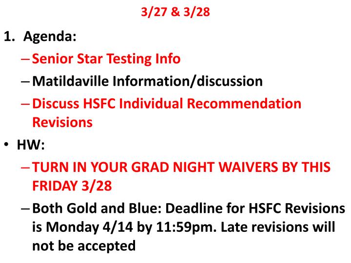 PPT - 3/27 & 3/28 PowerPoint Presentation, free download - ID:3527603