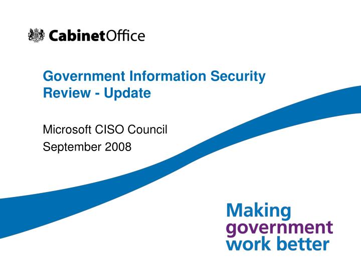 government information security review update n.