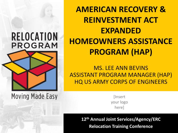 american recovery reinvestment act expanded homeowners assistance program hap n.