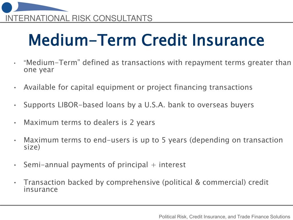 PPT Credit Insurance Valuable Tool for Domestic & International