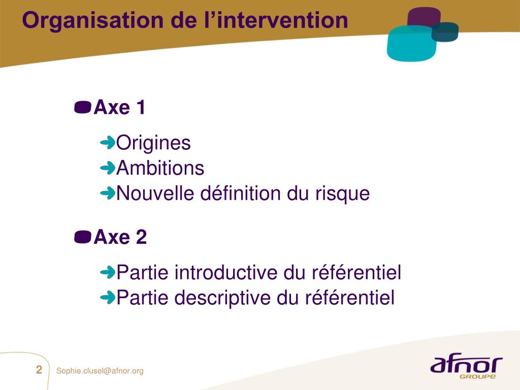PPT - Vers la gestion globale des risques au travers de l’ISO 31000 : ...