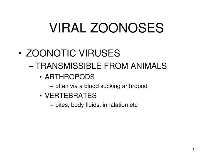 Ppt Viral Zoonoses Powerpoint Presentation Free Download Id3530246