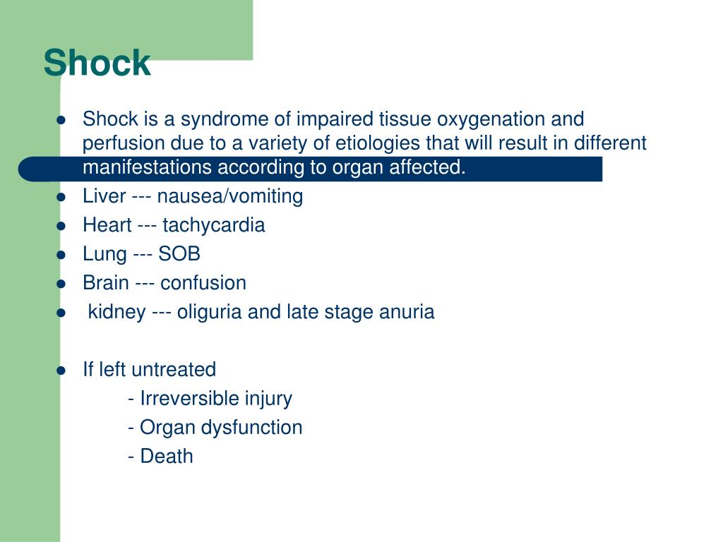 the diagnosis of shock must include the diagnosis of shock must include