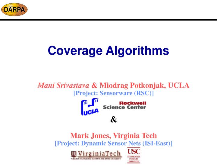 PPT - Coverage Algorithms PowerPoint Presentation, free download - ID ...