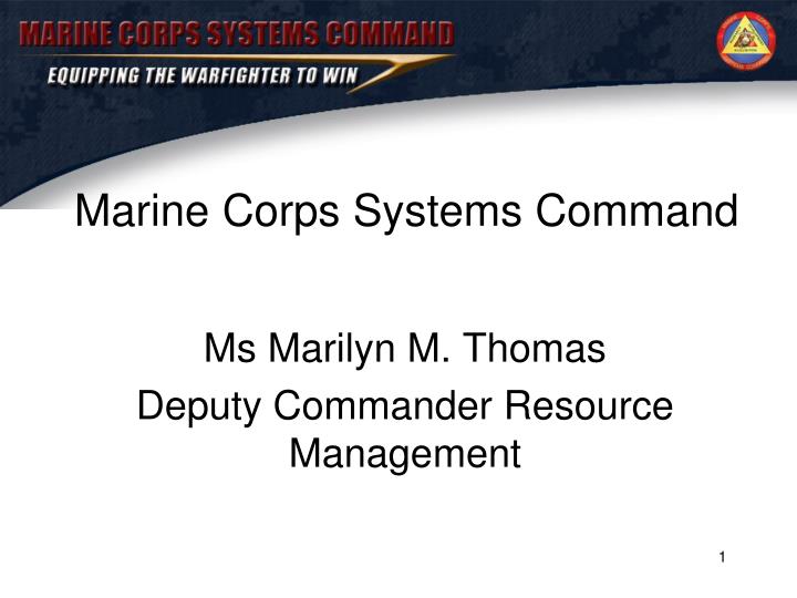 PPT - Marine Corps Systems Command PowerPoint Presentation, Free ...