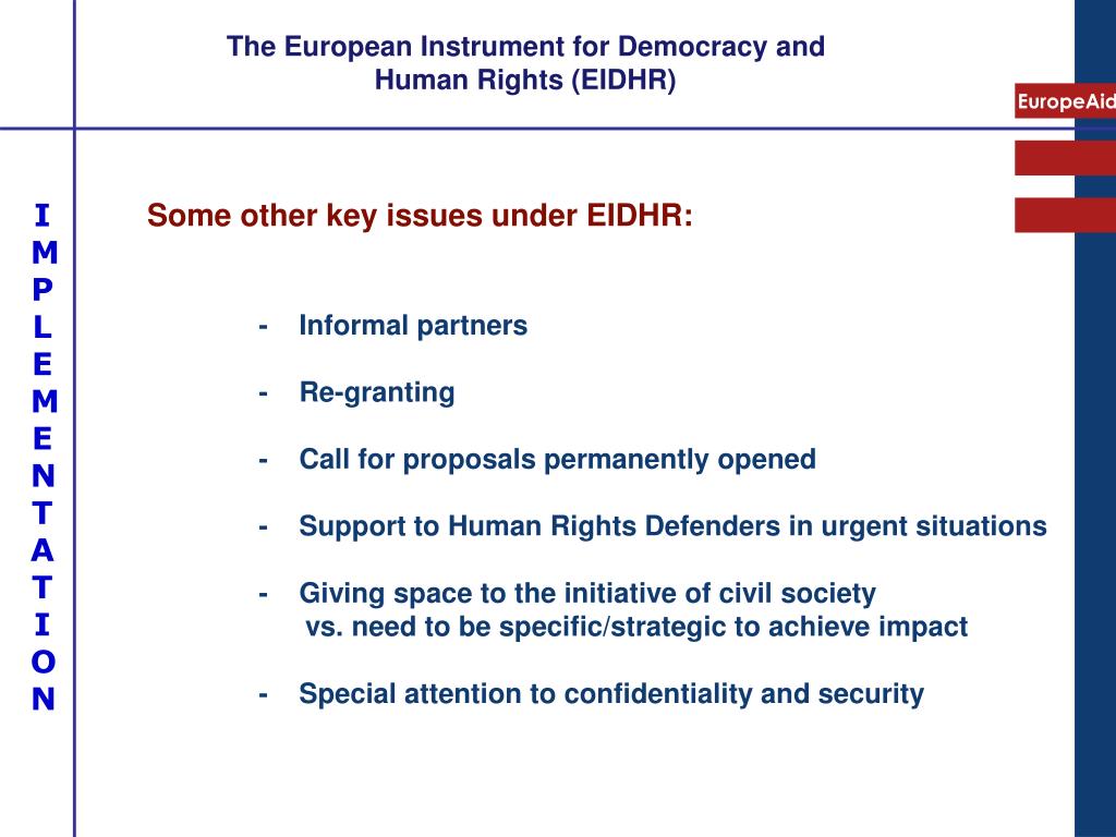 PPT - The European Instrument for Democracy and Human Rights PowerPoint  Presentation - ID:3530998