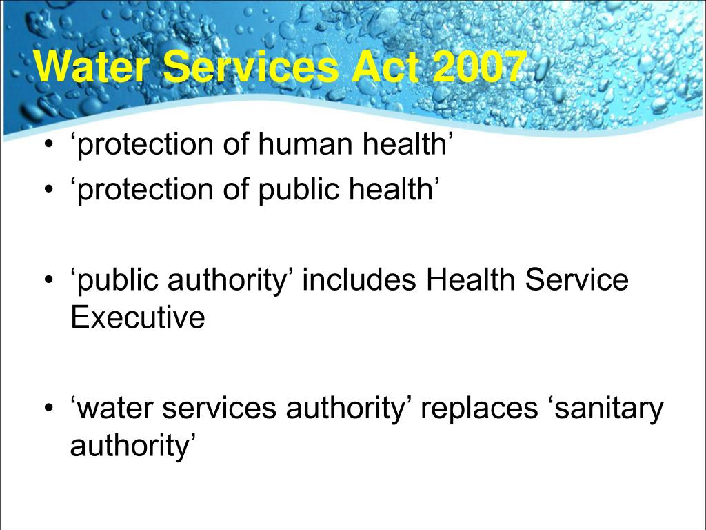 PPT Water Services National Training Group and National Federation of