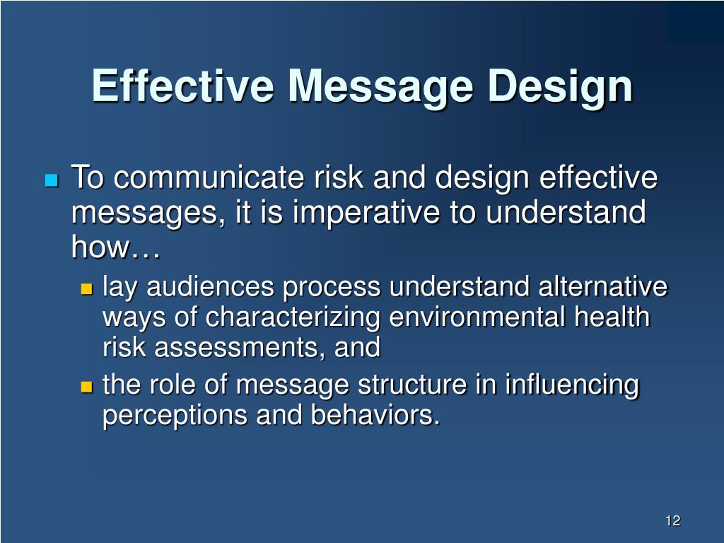 PPT - Strategic Risk Communication Involving Environmental Health ...