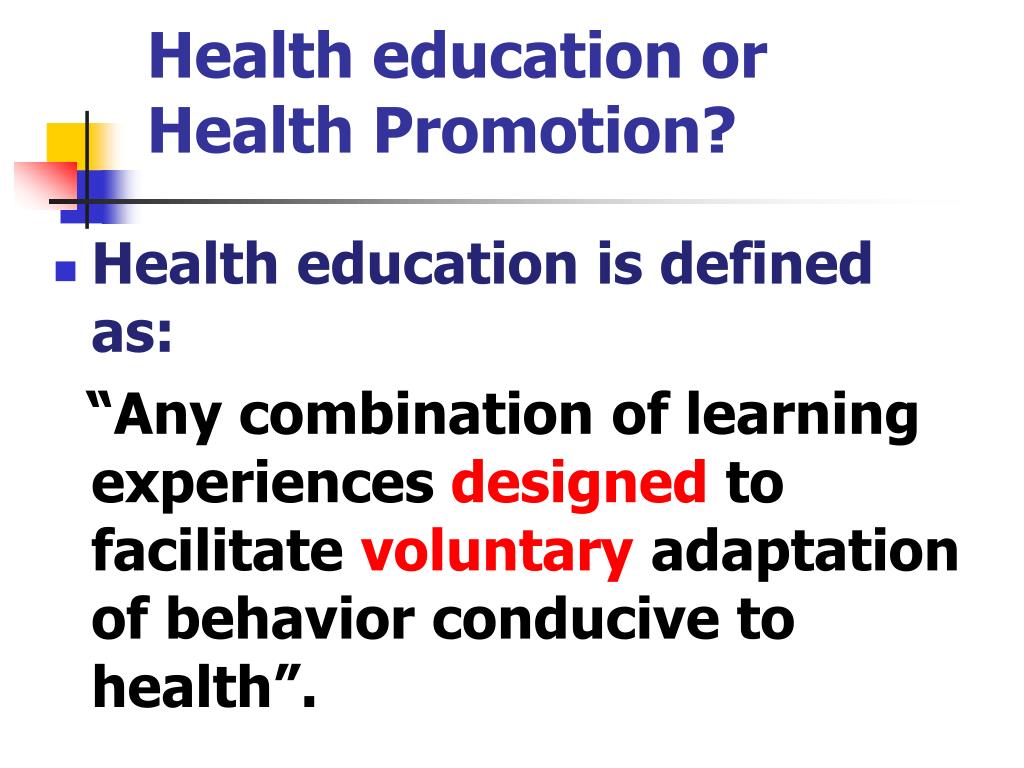 define health education ppt