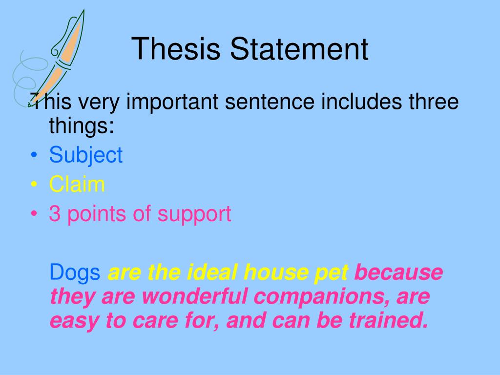 Example of essay with thesis statement