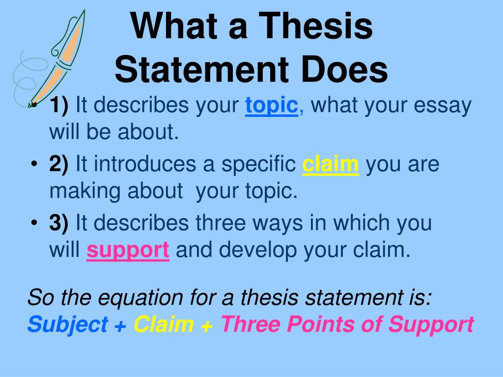 5 point thesis statement