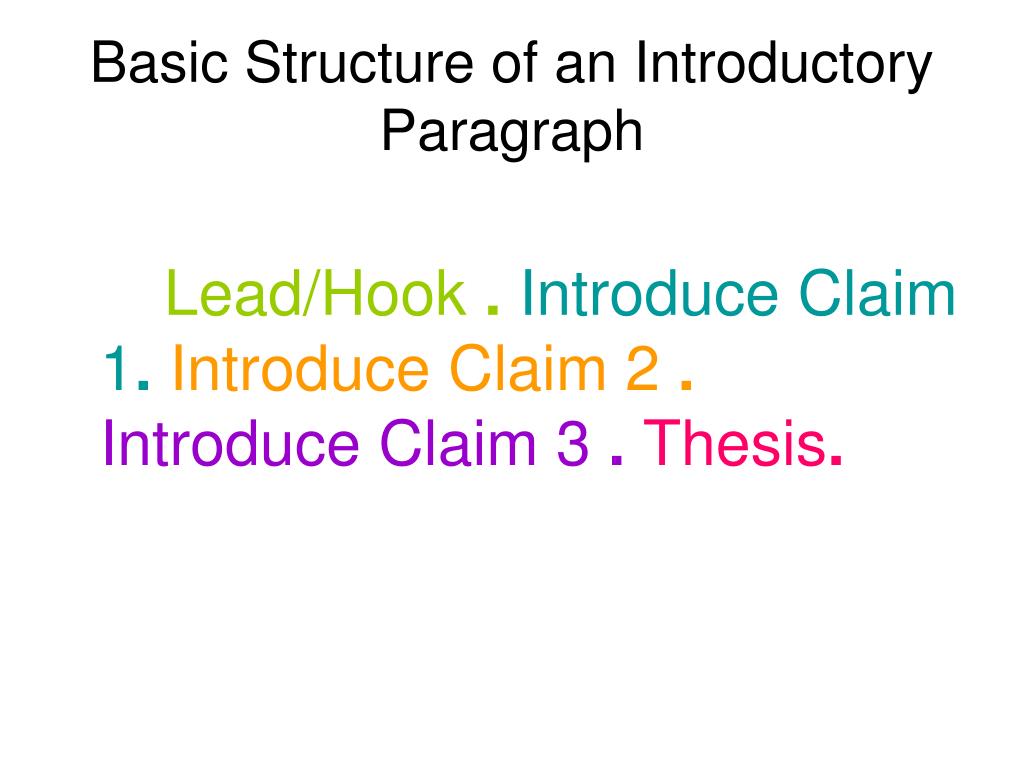 PPT Introductory Paragraphs PowerPoint Presentation Free Download 