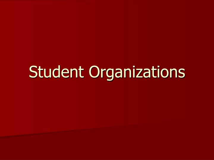 student organizations n.