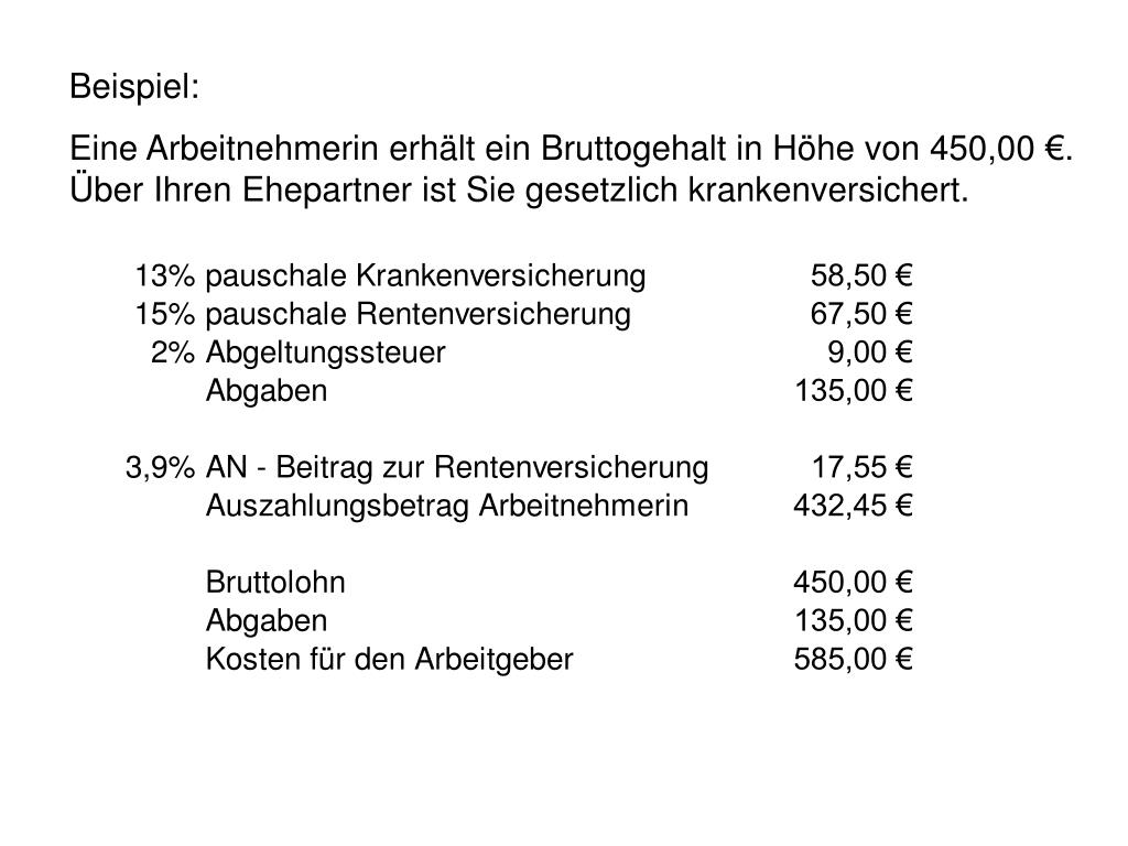 Krankenversicherung Bei Geringfügiger Beschäftigung