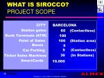 what is sirocco project scope1