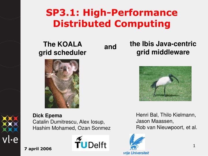 PPT - SP3.1: High-Performance Distributed Computing PowerPoint ...