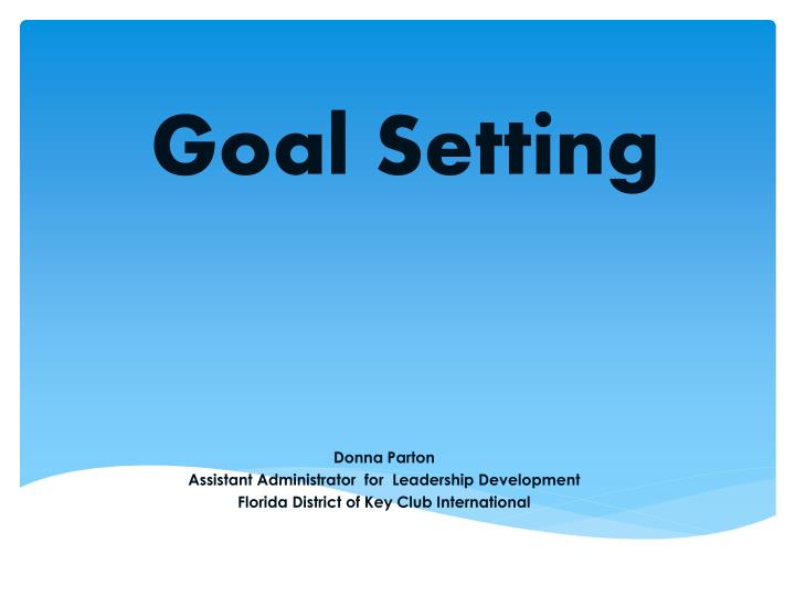 goal setting n.