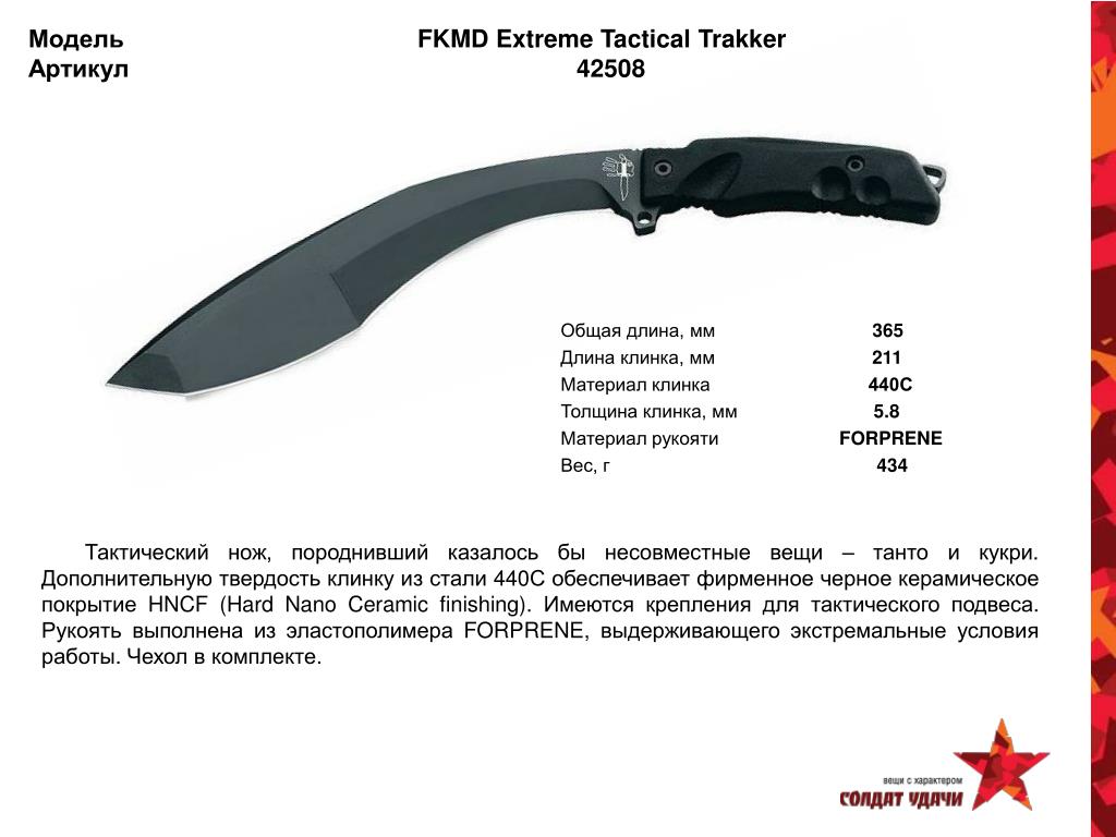 Кукри нож чертеж с размерами