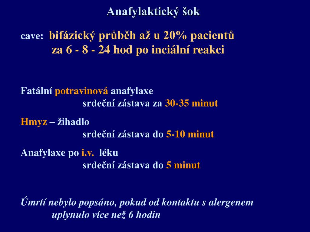 PPT - ANAFYLAKTICKÝ ŠOK PowerPoint Presentation, free download - ID:3538014