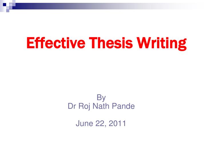 effective thesis writing