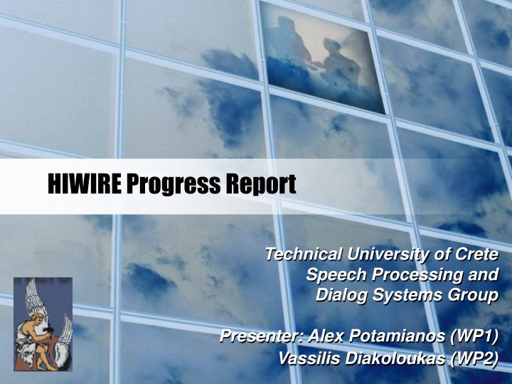 hiwire progress report n.