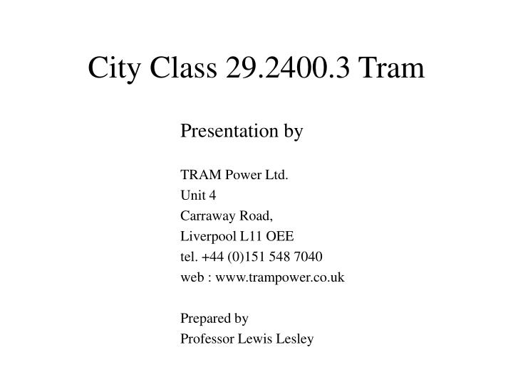 city class 29 2400 3 tram n.