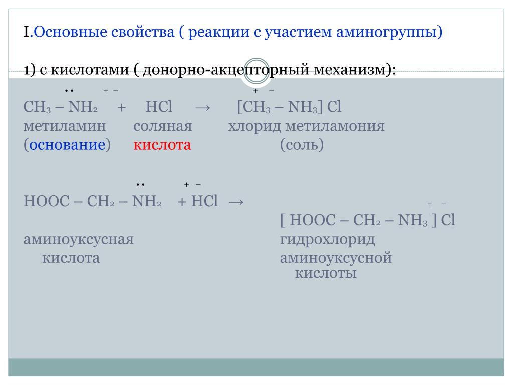 Гидроксид метиламин хлорид метиламин. Аминоуксусная кислота и метиламин. Метиламин с соляной кислотой.