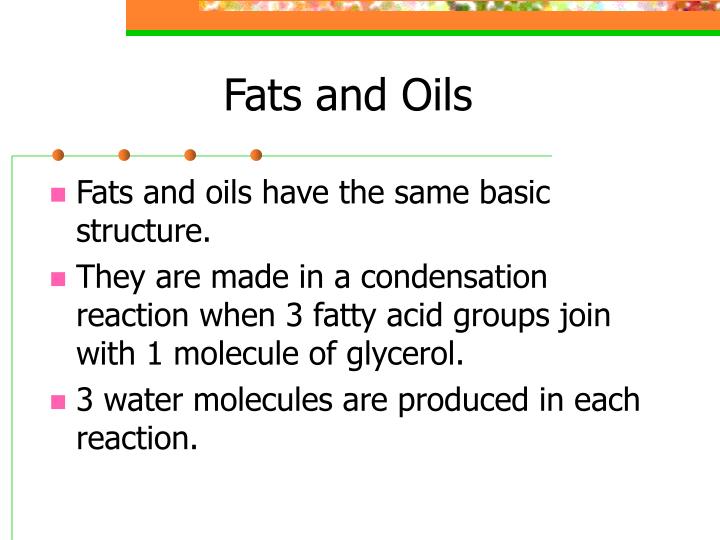 fats and oils n.