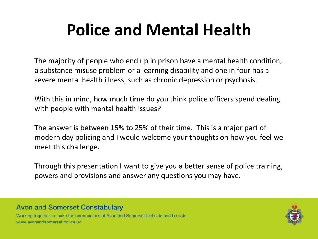 police and mental health dissertation