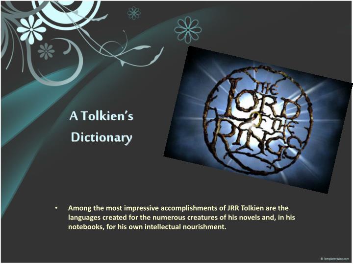 a tolkien s dictionary n.