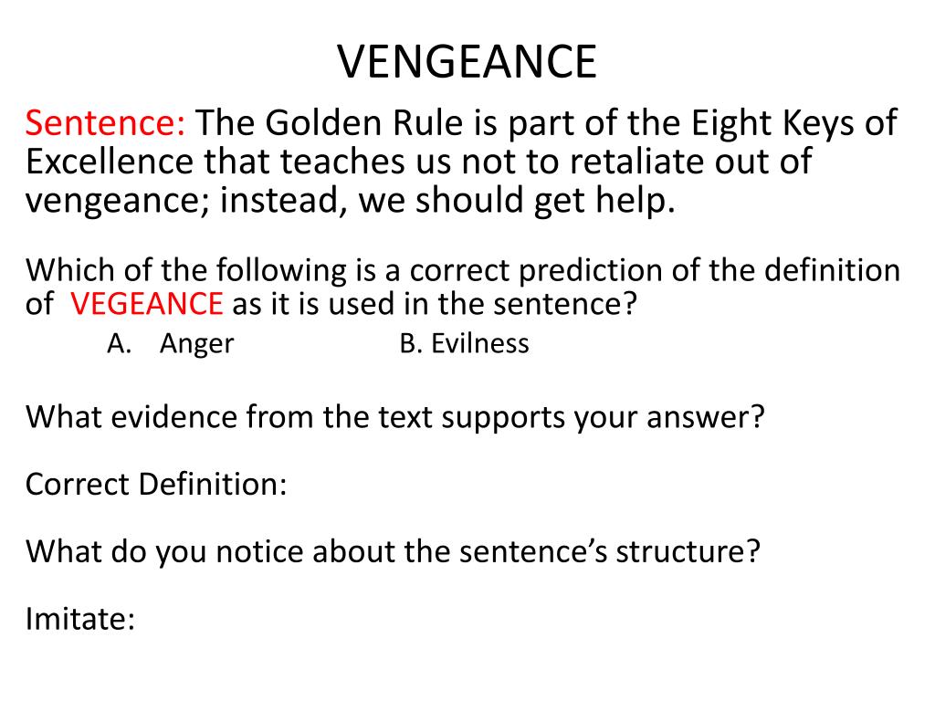 Vengeance pronunciation and definition 