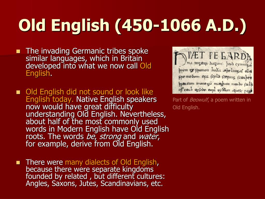 Didst old english. Features of old English. Древнеанглийский язык. Old English period languages. Old English period in the History of the English language презентация.