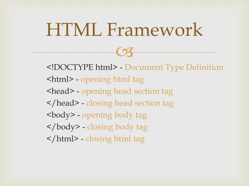 html presentation framework