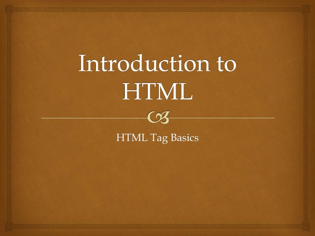 introduction to html powerpoint presentation