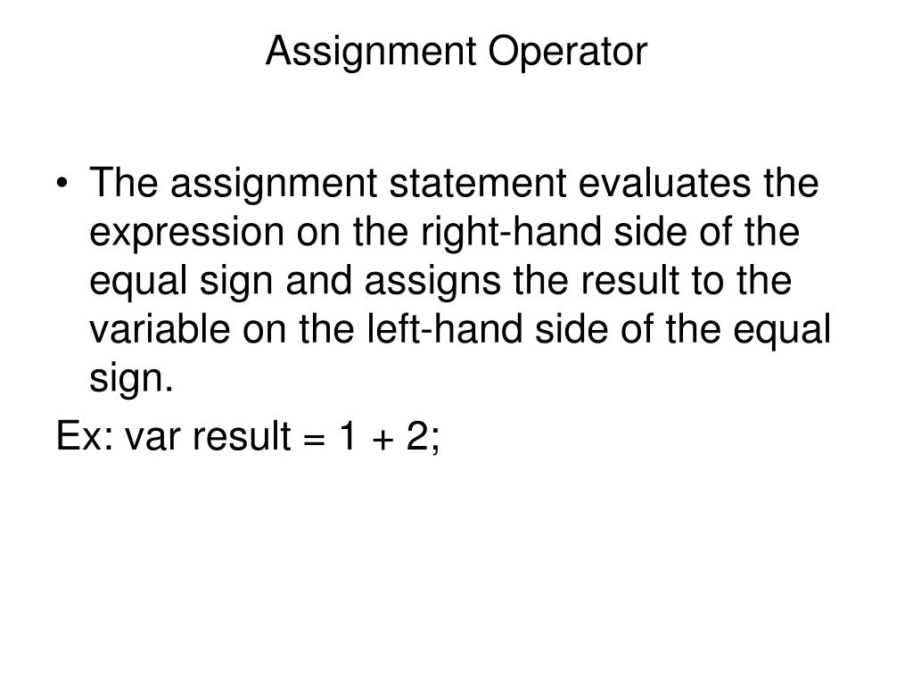 assignment operator with vector