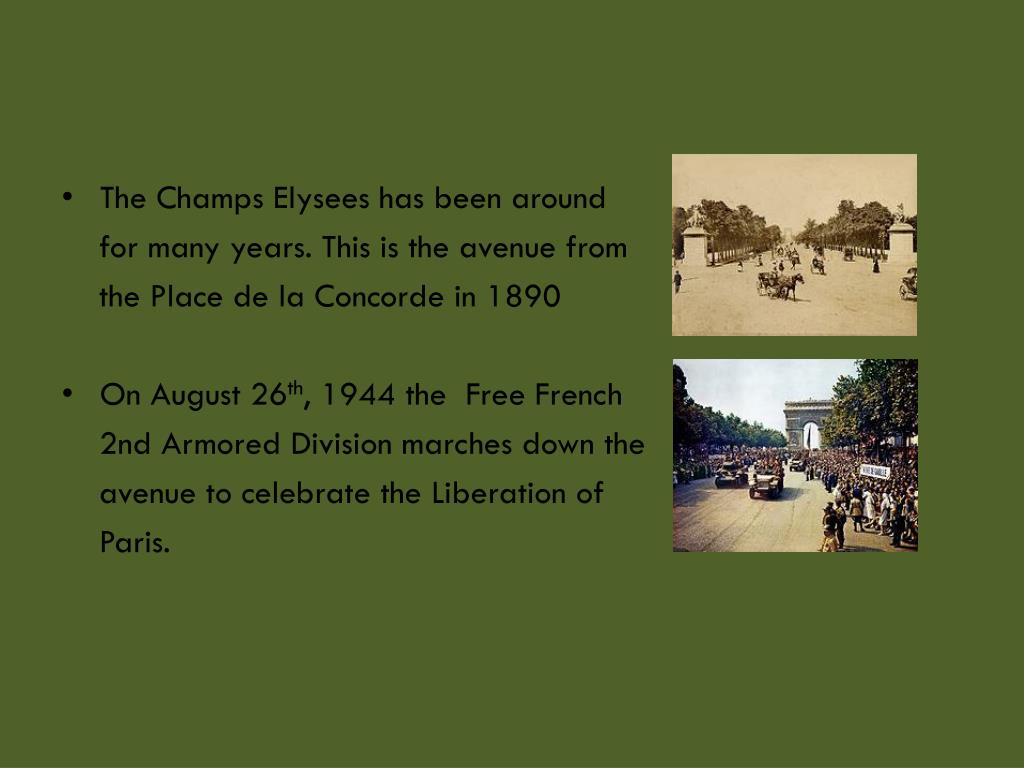PPT - The Champs Elysees has been around for many years. This is the ...