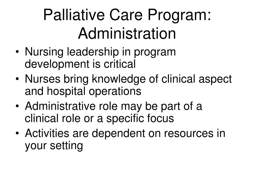 PPT The Integral Role of Nurses on a HospitalBased Palliative Care