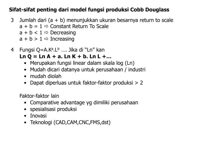 Contoh Soal Fungsi Produksi Cobb Douglas