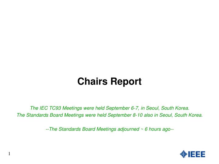 PPT Chairs Report PowerPoint Presentation, free download ID3547222