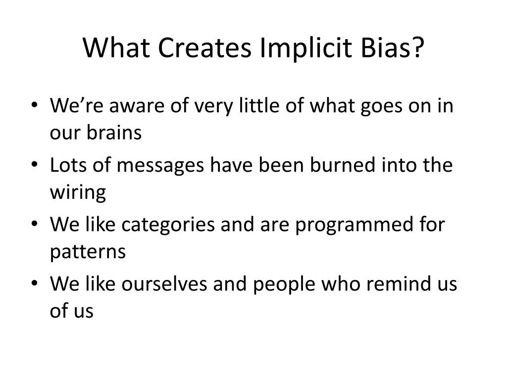 PPT Implicit Bias PowerPoint Presentation, free download ID3548121
