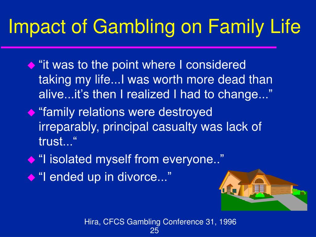 PPT Gambling Impact on Work, Family, and Family Finances PowerPoint