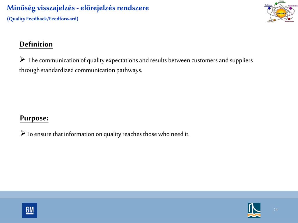 PPT General Motors Globális Gyártási Rendszer General Motors Global