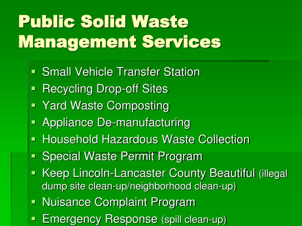 PPT Solid Waste Management in Lincoln & Lancaster Co. PowerPoint